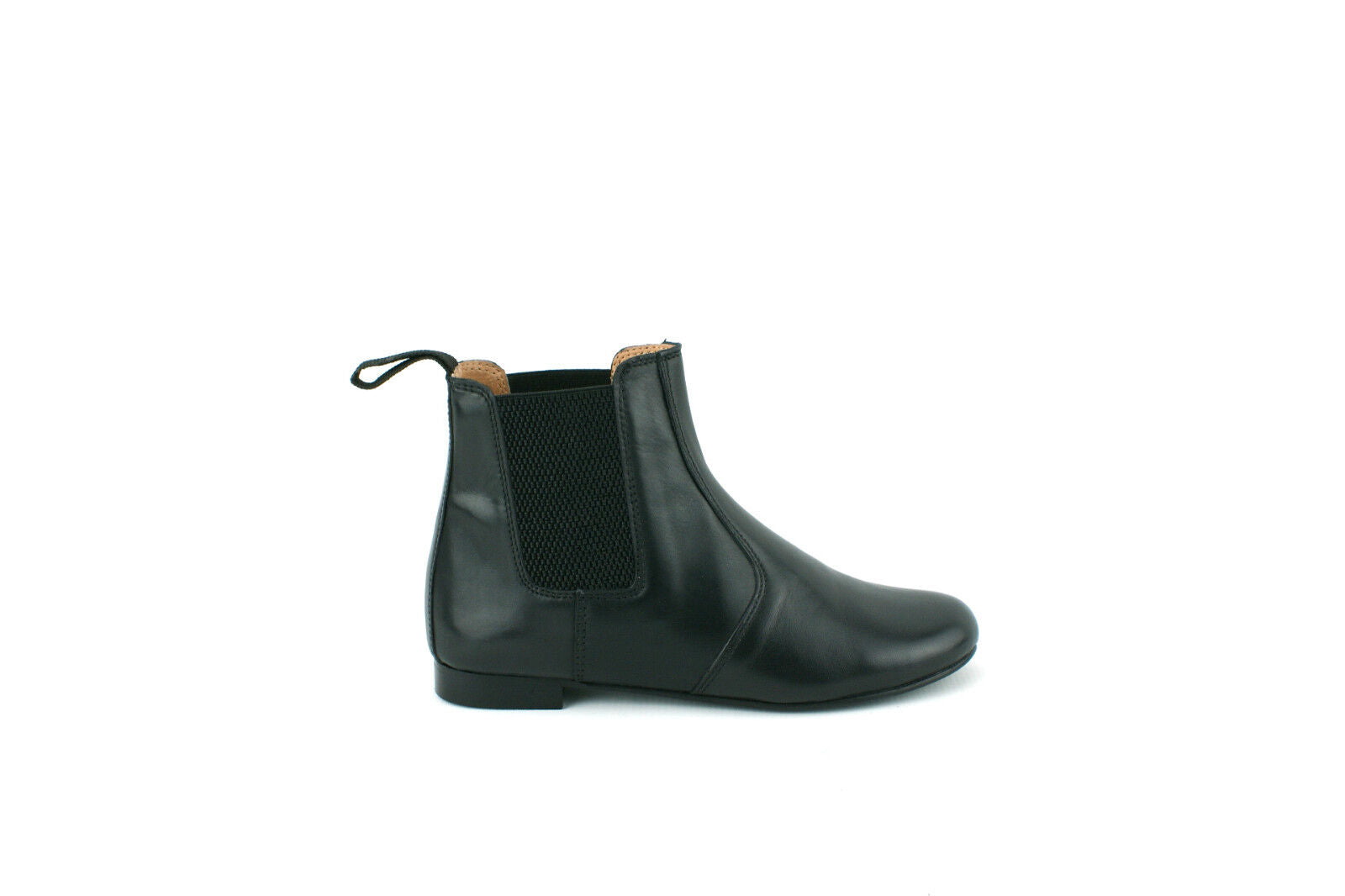 Black leather flat chelsea boots womens hotsell